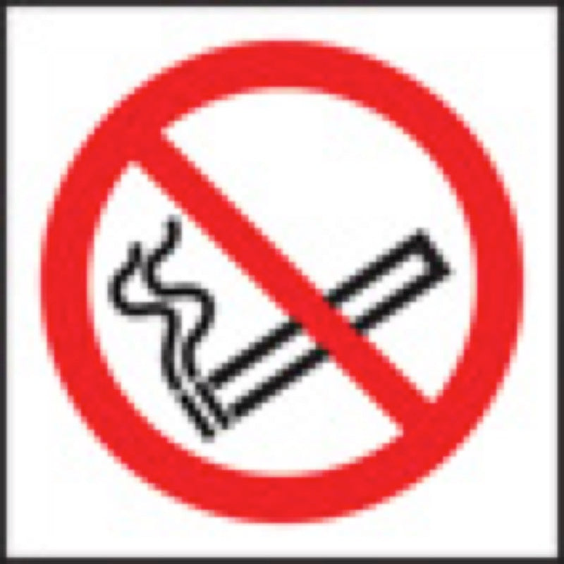 100 S/A labels 50x50mm no smoking