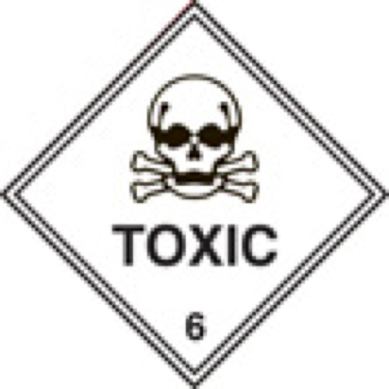 100 S/A labels 100x100mm toxic 6