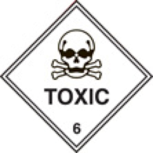 100 S/A labels 100x100mm toxic 6