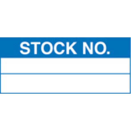 100 S/A labels 50x20 stock number