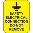 Safety electrical connection do not remove roll of 100 labels 40x50mm