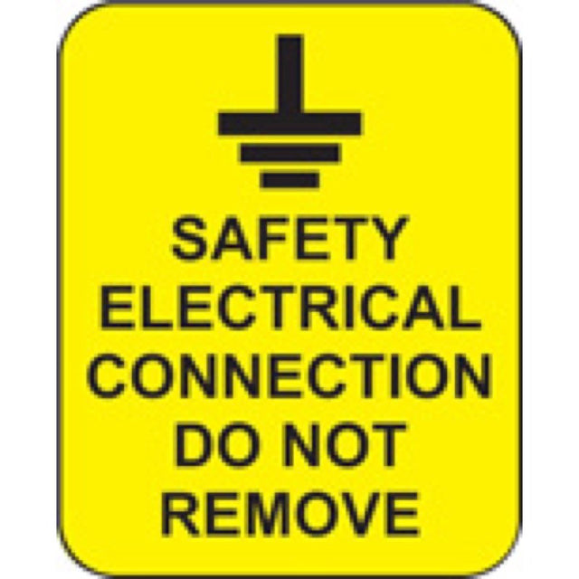 Safety electrical connection do not remove roll of 100 labels 40x50mm