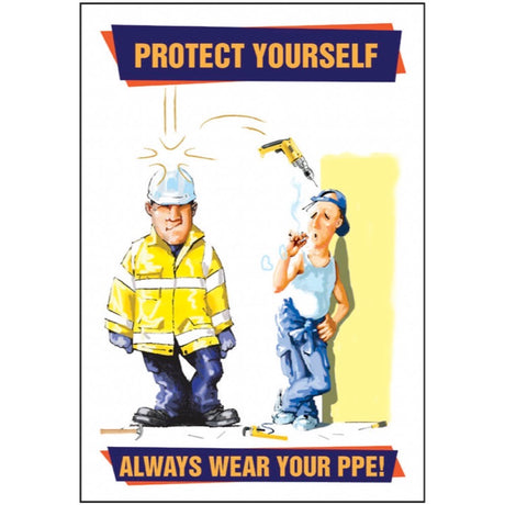 Always wear your PPE poster 510x760mm synthetic paper