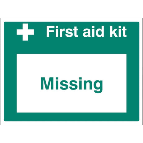 First aid kit missing