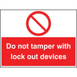 Do not tamper with lockout devices