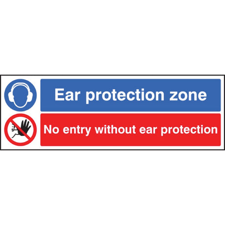 Ear protection zone no entry without ear protection