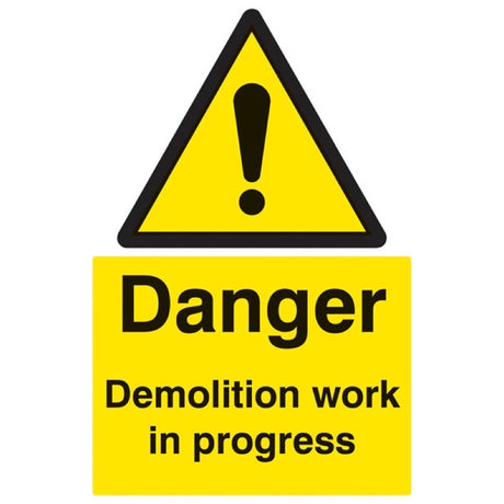 Danger demolition work in progress