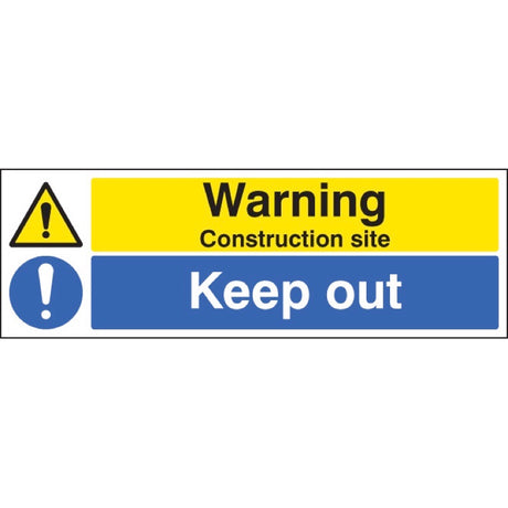 Warning construction site keep out