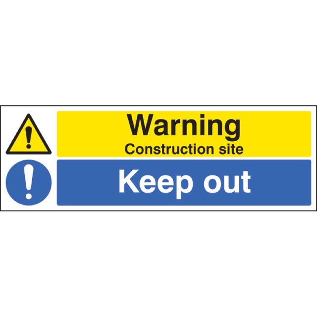 Warning construction site keep out