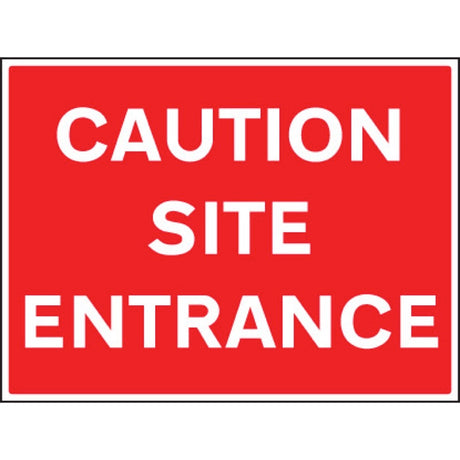 Caution site entrance