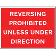 Reversing prohibited unless under direction