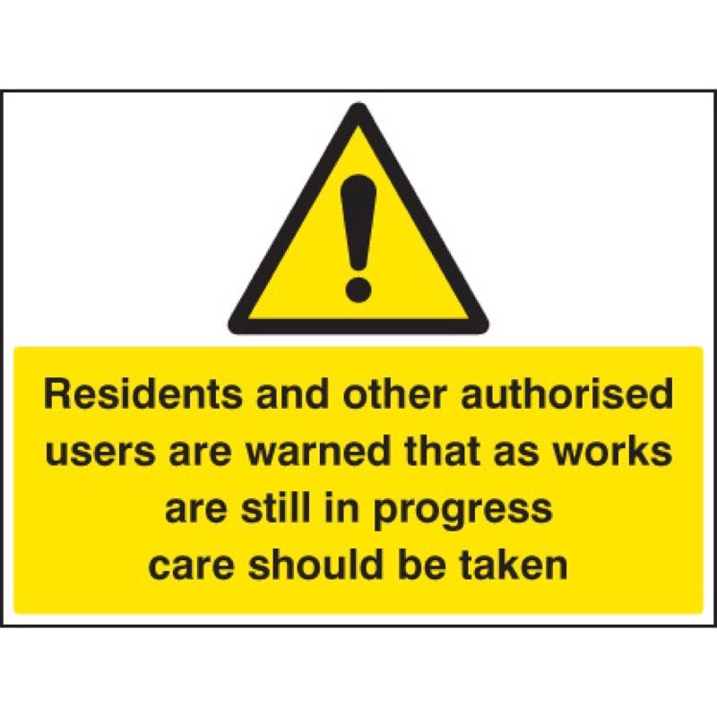 Residents and other users are warned etc