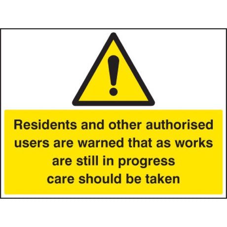 Residents and other users are warned etc