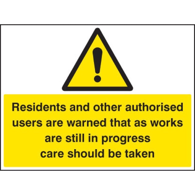 Residents and other users are warned etc