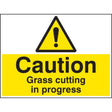 Caution grass cutting in progress