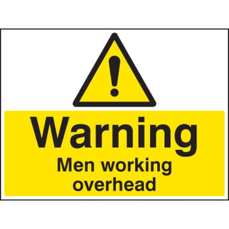 Warning men working overhead