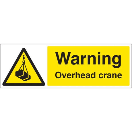 Warning overhead crane