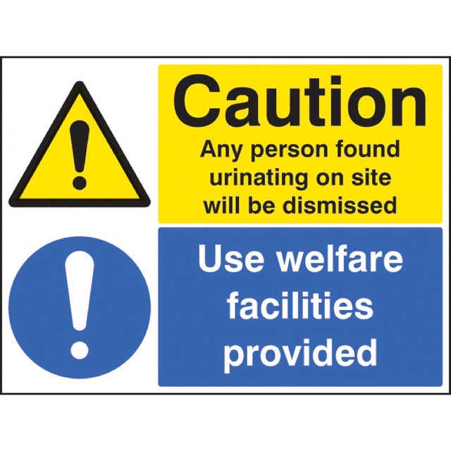 Caution any person found urinating / use welfare facilities