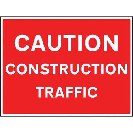 Caution construction traffic