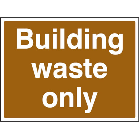 Building waste only