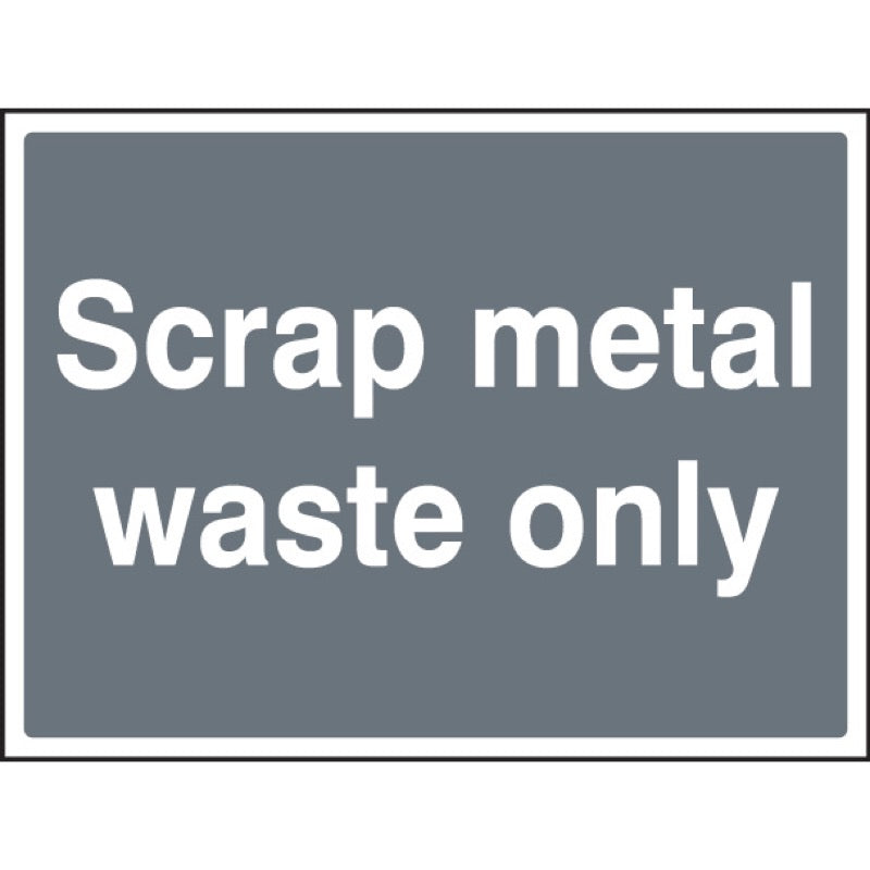 Scrap metal waste only