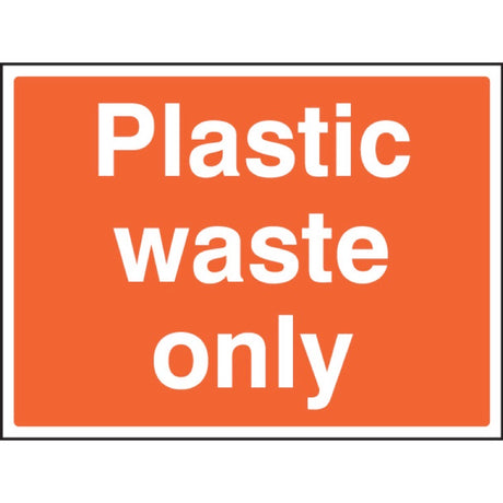 Plastic waste only