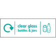 WRAP Recycling Sign - Clear glass bottles & jars