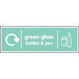 WRAP Recycling Sign - Green glass bottles & jars