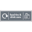 WRAP Recycling Sign - Food tins & drink cans