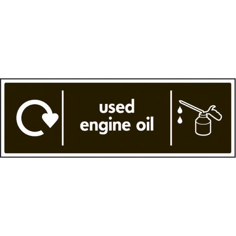 WRAP Recycling Sign - Used engine oil