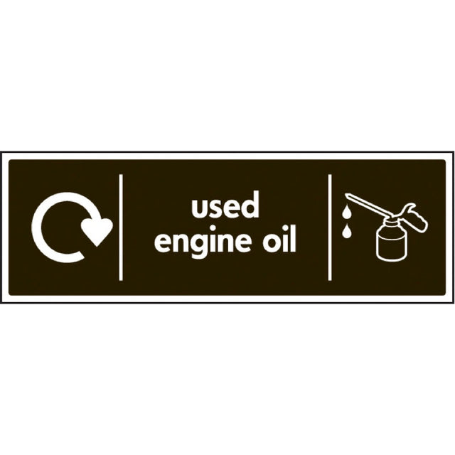 WRAP Recycling Sign - Used engine oil