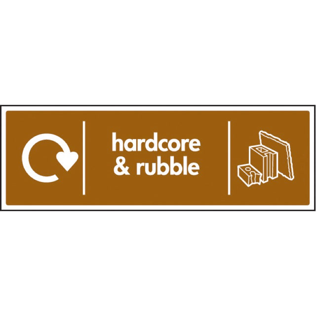 WRAP Recycling Sign - Hardcore & rubble