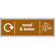 WRAP Recycling Sign - Wood & timber