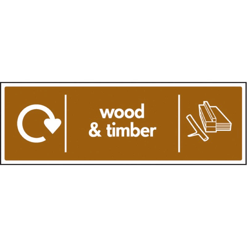 WRAP Recycling Sign - Wood & timber