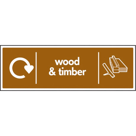 WRAP Recycling Sign - Wood & timber