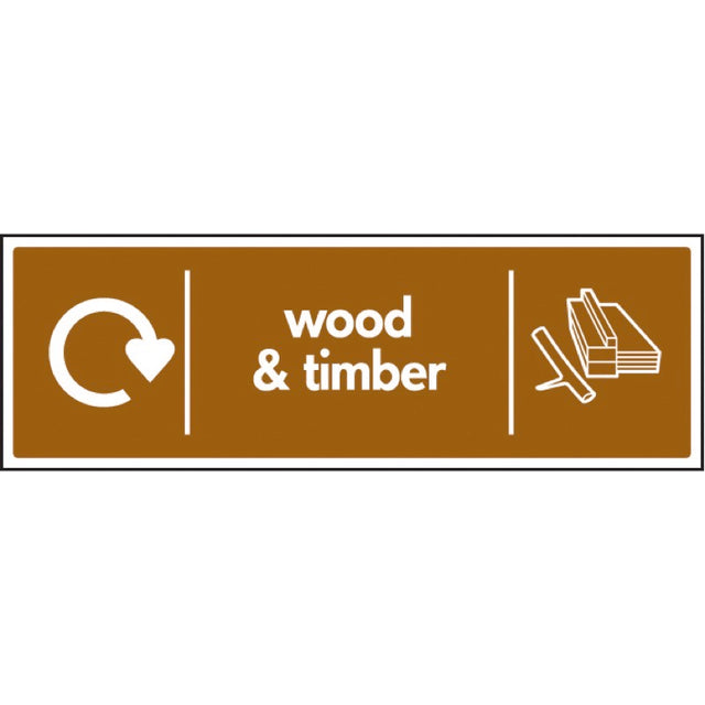 WRAP Recycling Sign - Wood & timber