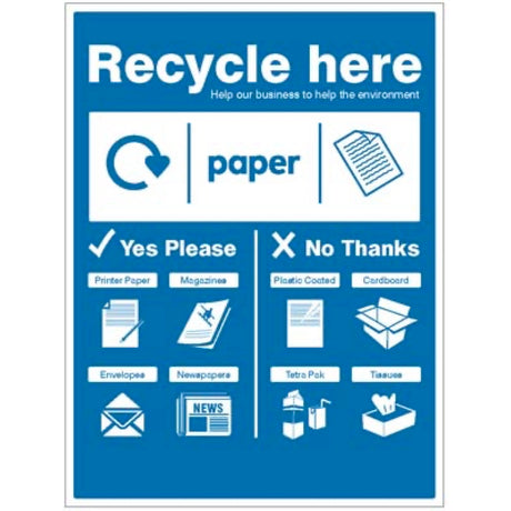 Paper - WRAP Recycle here sign