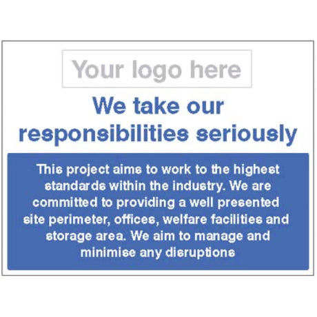 We take our responsibilities seriously   - well maintained site