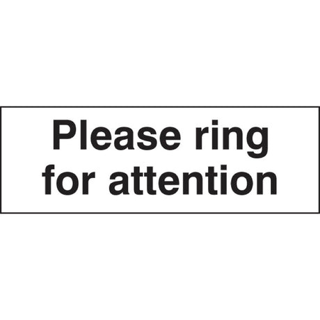 Please ring for attention