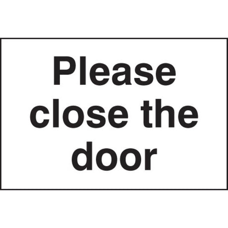 Please close the door