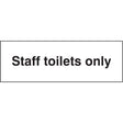 Staff toilets only