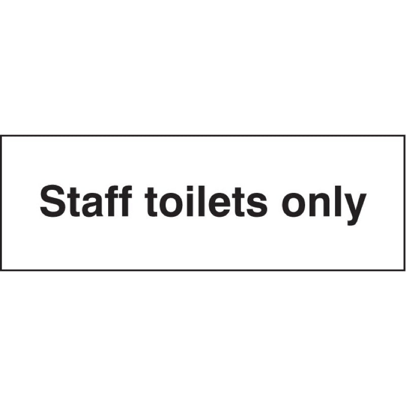 Staff toilets only