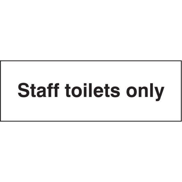 Staff toilets only