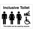 Inclusive toilet This toilet can be used by anyone