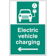 Electric vehicle charging point - left arrow