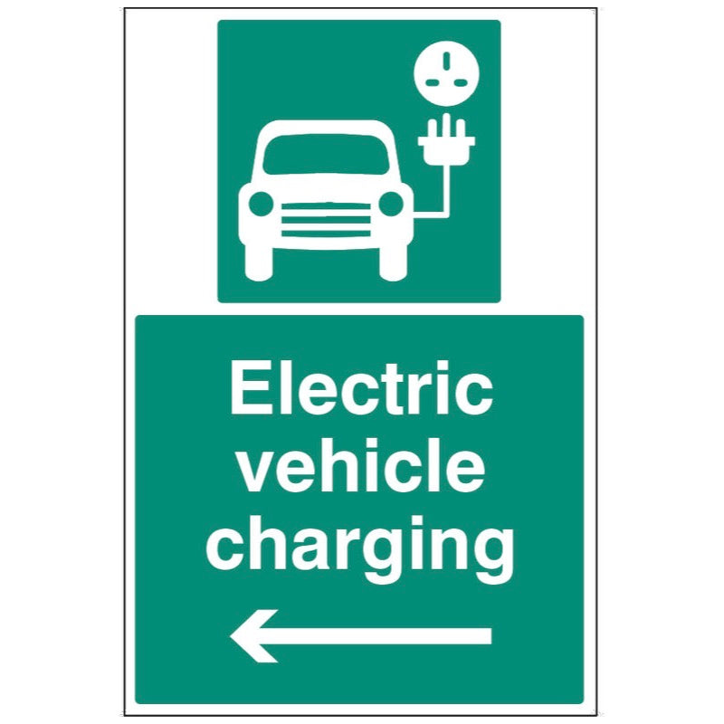 Electric vehicle charging point - left arrow