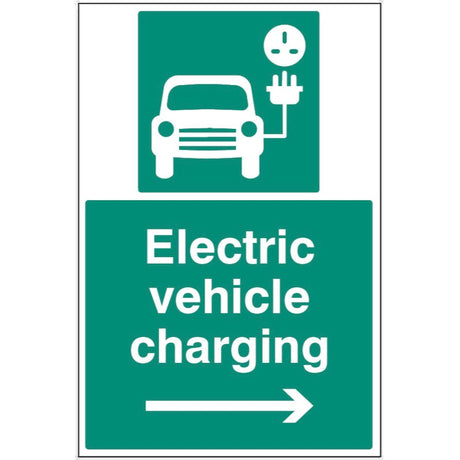 Electric vehicle charging point - right arrow