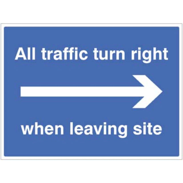 All traffic turn right when leaving site