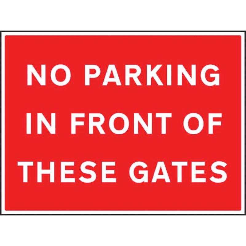 No parking in front of these gates