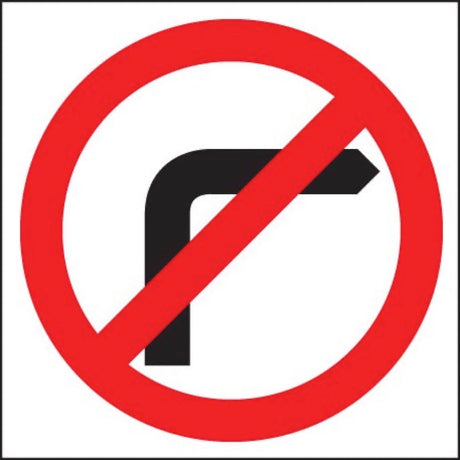 No right turn